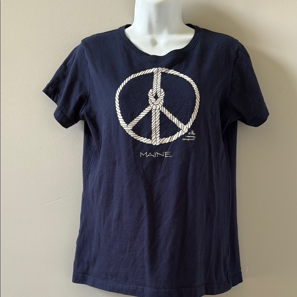 “Maine” - 100% Cotton Ladies Tshirt, Medium, Navy
